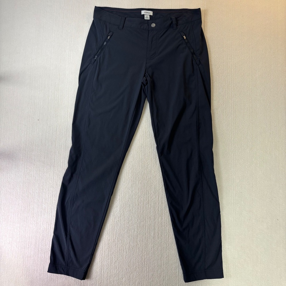 LL Bean Vista‎ Trekking Pants Womens 6 Reg Black Nylon Stretch Hiking Pants